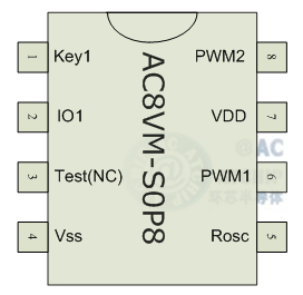 AC8VM12叮咚门铃芯片DIP8SOP8硬封装DIP8/SOP8图片