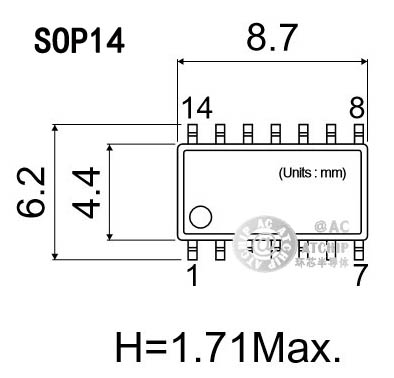 SOP14贴片14脚封装带单片机MCU可编程